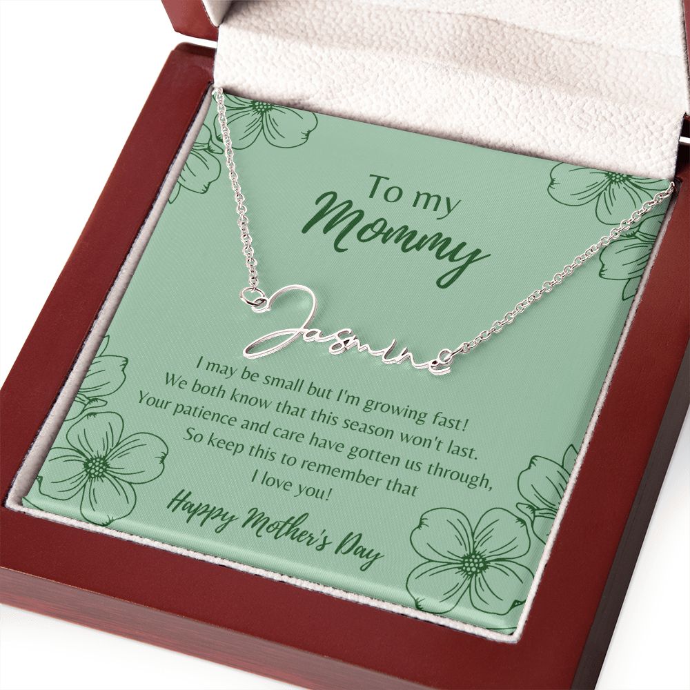 To My Mommy - Season Won't Last - Script Name Necklace